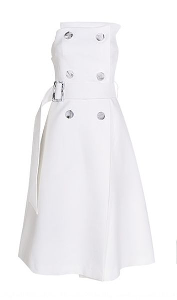 

sugar li 2019 summer new women's white sleeveless strapless shoulder sugar li 2019 summer new women's white sleeveless dress strap, Black;gray