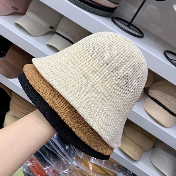 

pure south korean new simple plain fisherman's hat in spring and summer 2020, Blue;gray