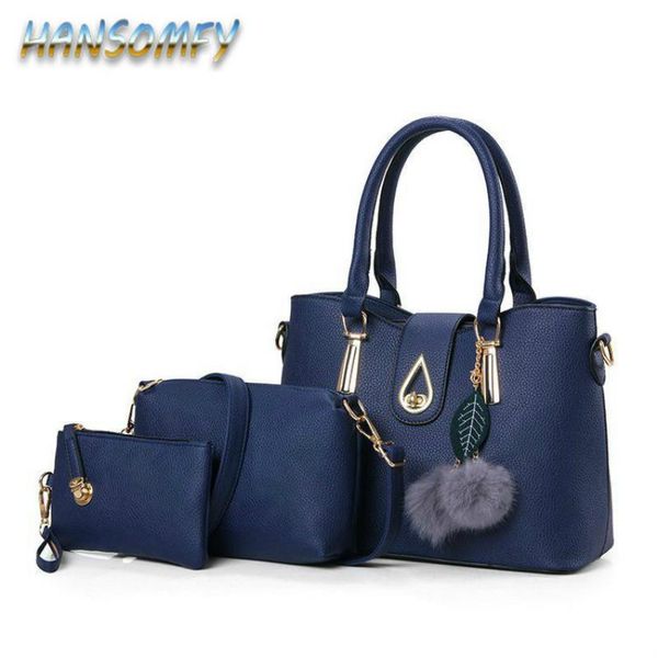 

3pcs women pu handbags ladies shoulder bag female casual tote women messenger bag set bolsas feminina crossbody sac a main yz-40