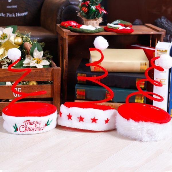 

children tree coil spring 2020 merry decoration gift xmas hat christmas party headdress supplies