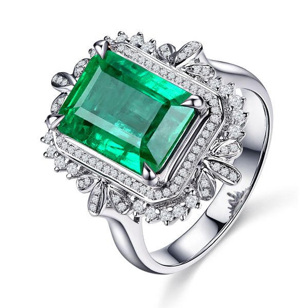 

r1517 luxury wedding ring jewelry new style blue square woman silver crystal trend ring princess beautiful, Golden;silver