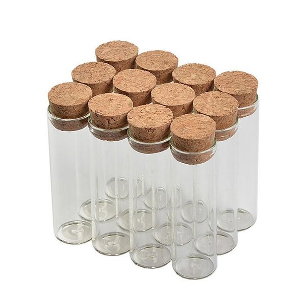 

22x70mm 18ml empty glass transparent clear bottles with cork ser glass vials jars packaging bottles test tube 10 bbyqfa