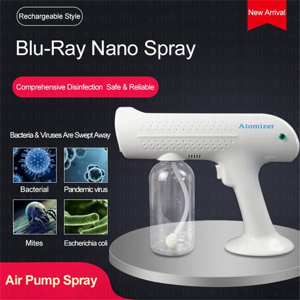 

18th generation disinfection spray gun blu-ray lights 500 ml sterilization & mite removal air pump power nano spray sterilizer wireless