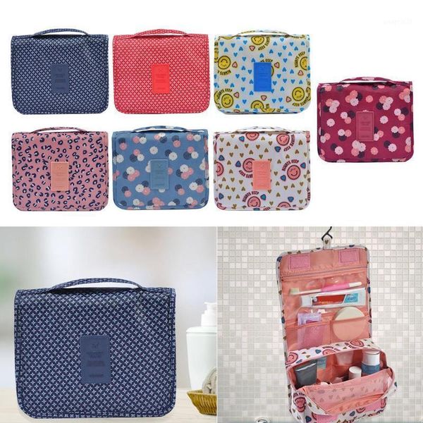 

nylon multi-lattice cosmetics storage bag fashionable atmosphere waterproof makeup hanging graceful and beautiful wash bag1