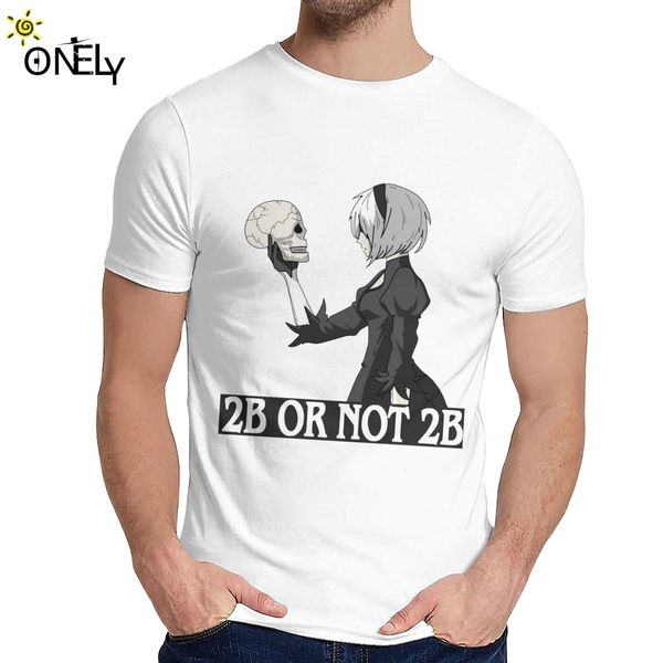 

male t-shirt nier automata 2b or not 2b yorha 2b game soft slim new o-neck vintage t-shirt sport hooded sweatshirt hoodie
