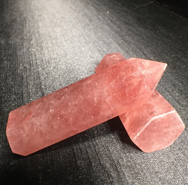 

natural strawberry stone wand red quartz crystal stone point crystal wand rock healing crystal gift polish wmtiyd dh_garden