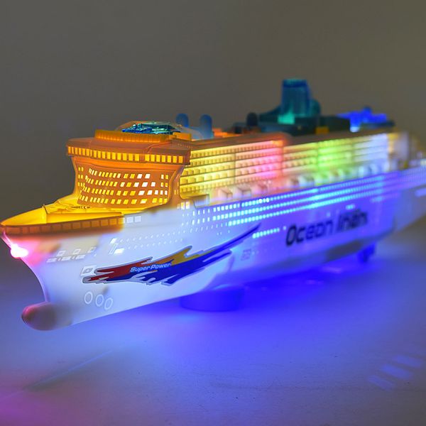 

ship [ funny ] electronic large luxury cruise universal rotation music light boat model baby toy colorful flash ocean line