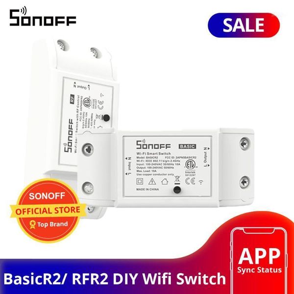 

sonoff basicr2 rfr2 etl wifi diy smart switch moudle app remote control switch smart home works with alexa google home1