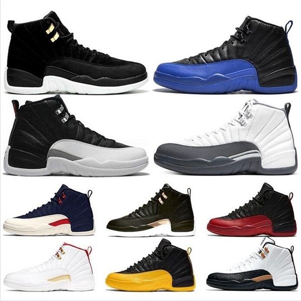 

reverse taxi black fiba men baskaetball shoes 12 12s dark grey game royal flu game designer mens sneakers sports size 40-47