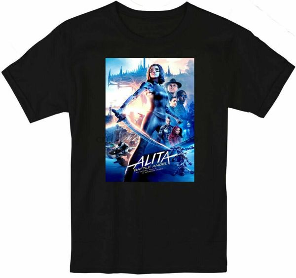 

новый alita battle angel фильм футболка размер s для 3xl 2018 марка t shirt homme тройники новое лето горячие сбывания спорта толстовка с ка
