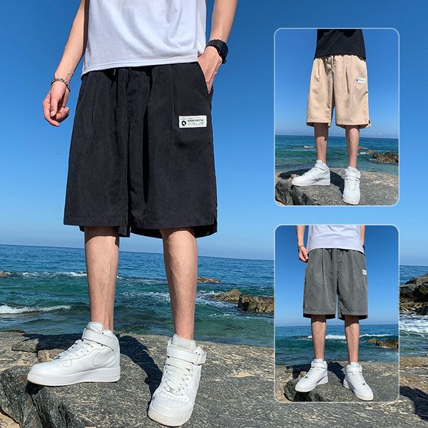 

2020 summer fashion loose fitting shorts men's multicolor label casual pants cykz9268-p20, White;black