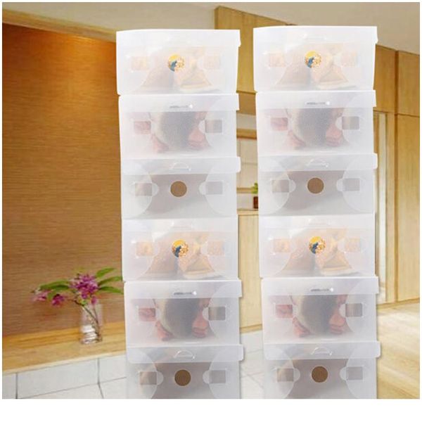 

20pcs children/women/men clear solid shoes storage box case transparent plastic storage boxs rectangle shoe organizer bbyrwk