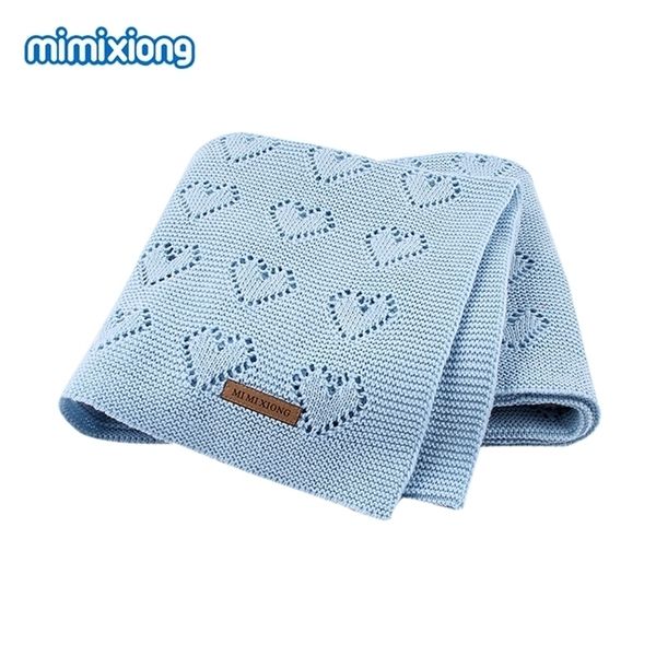 

baby blanket knitted for boys girls stroller bedding covers accessories sleepsack candy color newborn infant swaddle wrap 100*80 y201009