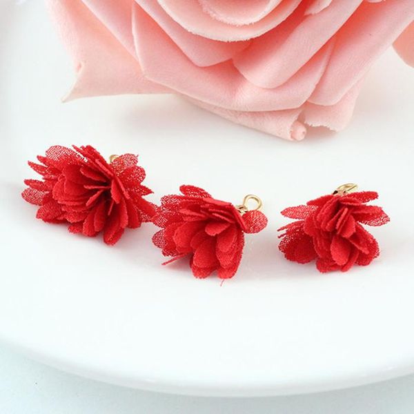 

20 шт. мини шифон цветочные кисточки кисточки для ювелирных изделий boho diy craft maints saceates браслет ожерелье серьги находки аксессуар
