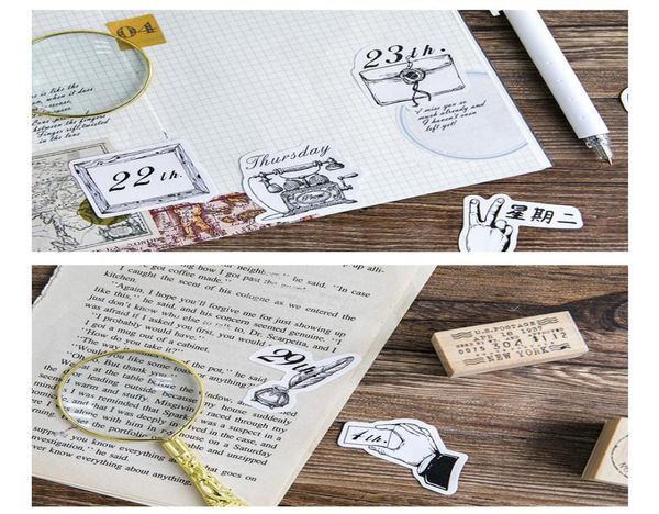 

творческое black white life поставка дата наклейки diary альбом декоративные наклейки хлопья офиса школьные принадлежности канцелярские sqcu