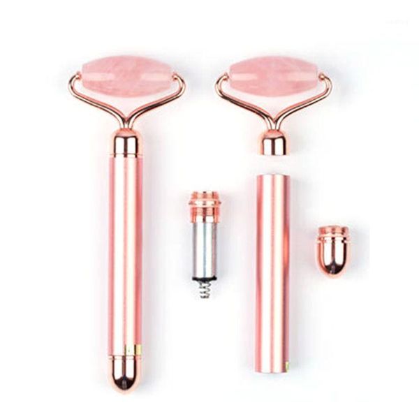 

electric rose quartz roller face massager jade roller facial for face electric jade massager1