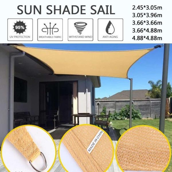 

tents and shelters 2.45-4.88m waterproof triangle awning shade sail sun outdoor shelter garden patio pool camping picnic tent1