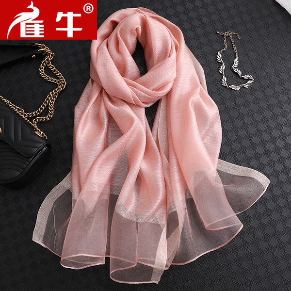 

ханчжоу шелк шелковые шарфы женщин разносторонние весной и осенью внешней моды длинный шарф шелковицы шарф женщин зимы, Blue;gray