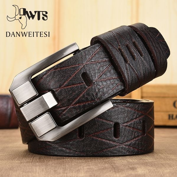 

dwts]belt male leather belt men genuine leather strap luxury pin buckle casual men belt ancy vintage jeans y200520, Black;brown
