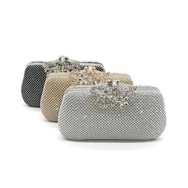 

crystal women bridal wedding evening party flower clutches fashion women evening party shoulder bag crystal cross body bag
