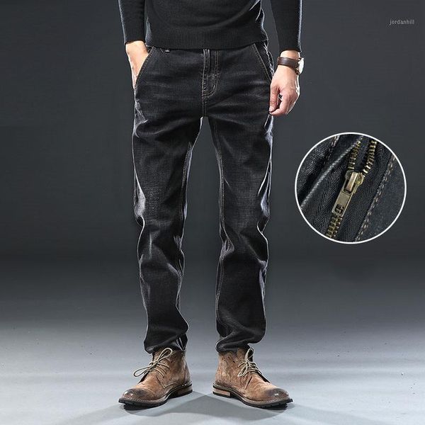 

high-quality classic design men's fashion simple solid straight jeans trousers man cargo jeans joggers denim pants plus size 481, Blue