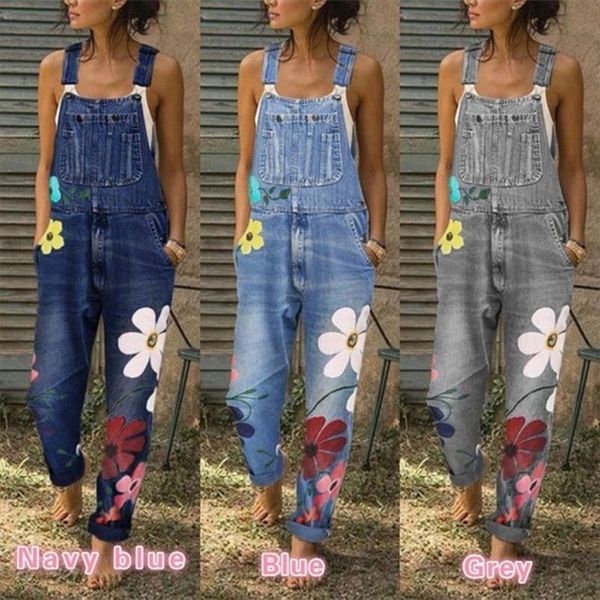 

women denim jumpsuit sleeveless overalls floral pant long trouser frayed jeans women romper jumpsuits high waist jeans, Black;white