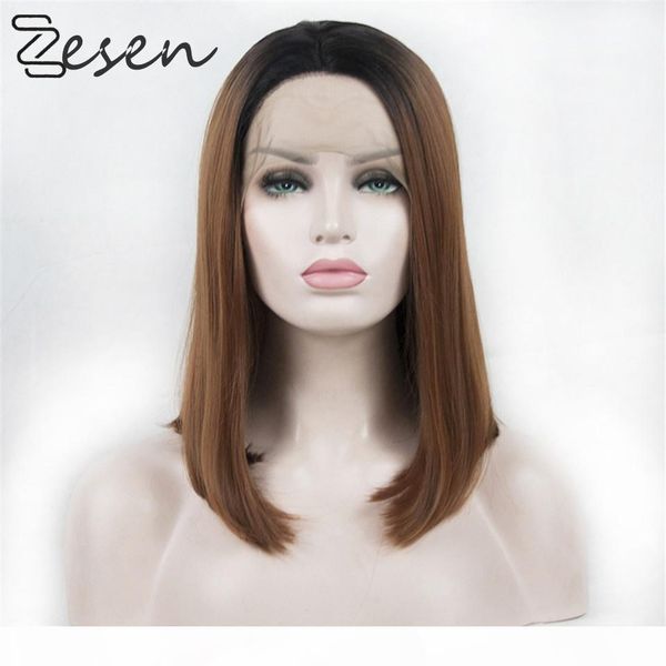 

zesen 13x4 straight lace front wigs for black women lace wig long synthetic hair wigs part heat resistant with baby hair
