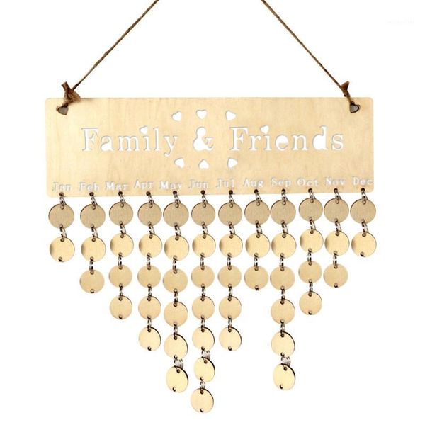 

christmas decorations diy wall calendar birthday wooden family birch ply plaque sign special dates reminder board home hanging decor gifts1