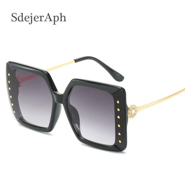 

vintage punk rivet oversized sunglasses women men outdoor beach square frame ladies sunglasses sun glasses shades oculos, White;black