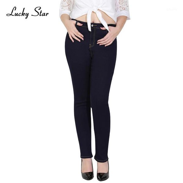 

high waist jeans for women slim stretch denim jean bodycon plus size skinny push up jeans woman casual pencil trousers y0101, Blue