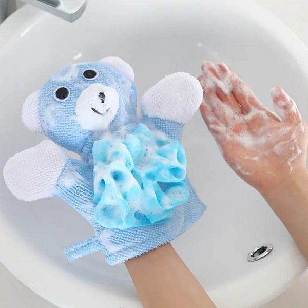 

baby washcloths children shower bathing bath towel 5colors animals style shower wash cloth towels cute bath gloves children bath 65 o2
