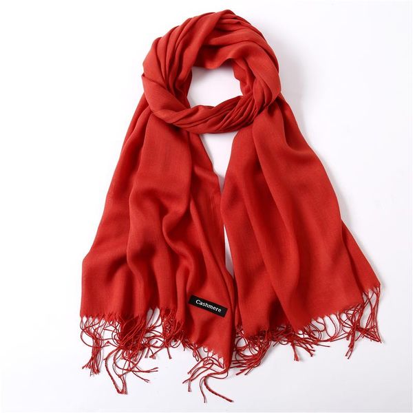 

2020 solid color soft women scarf cashmere like scarves lady summer thin shawls wraps winter pashmina femal hijab headband wmtxmc bdesybag, Blue;gray