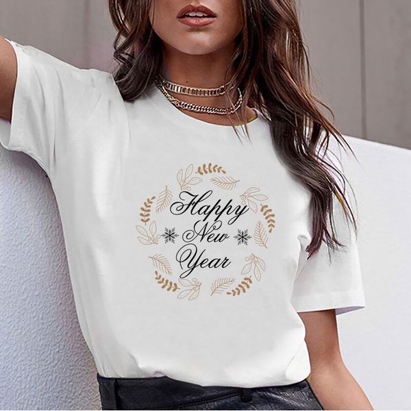 

t shirt women happy new year 2020 kawaii inscriptions print female tshirt sport hooded sweatshirt hoodie