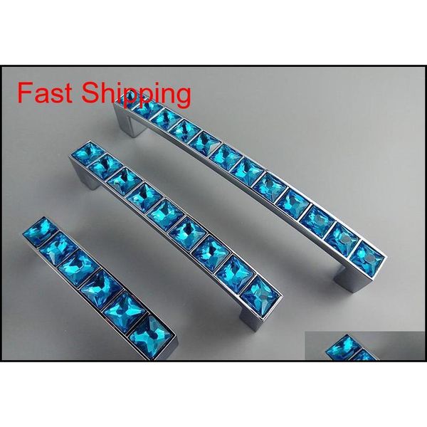 

crystal glass series diamond light blue furniture handle door knobs dresser drawer wardrobe kitchen cabinets cupboard dr qylejr bdenet