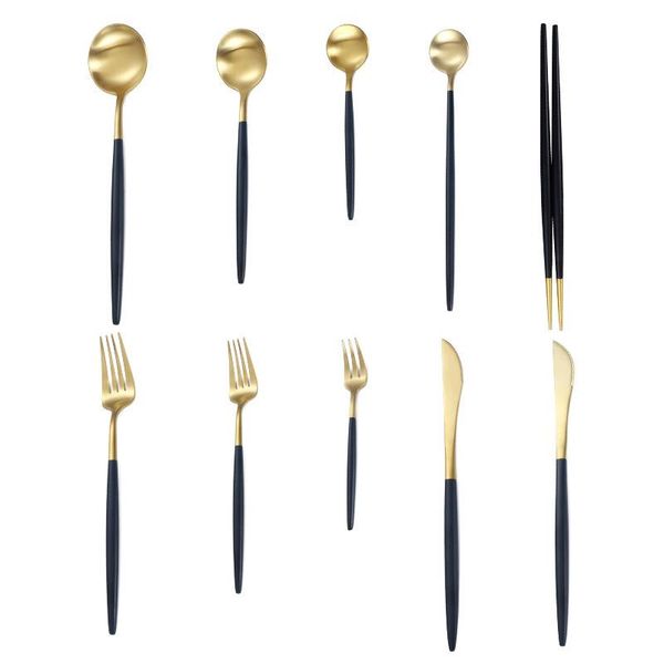 

dinnerware cutlery set tableware set gold cutlery stainless steel spoon fork spoon tableware kitchen spoon and fork set h bbyunj