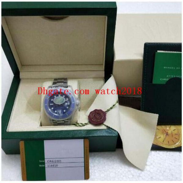 

luxury watches n v5 version automatic mechanical 2813 movement 116610 116619 black blue dial 40mm ceramic bezel sapphire glass diving origin, Slivery;brown