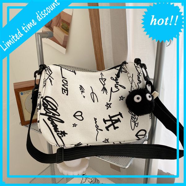 

personalized graffiti canvas women's 2020 new large capacity leisure bag