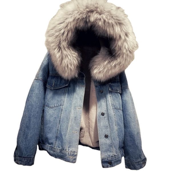 

factory price parka hombre women blue jeans fur jackets and coats