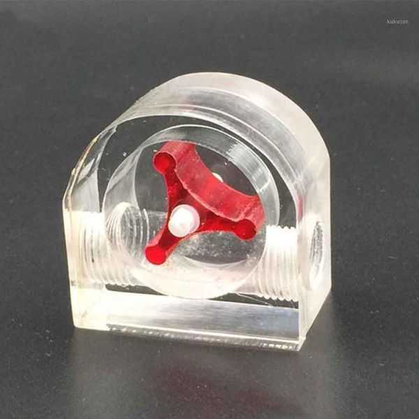 

2 way g1/4 thread 3 impeller office home measuring tools polished surface acrylic indicator for pc water cooling flow meter1