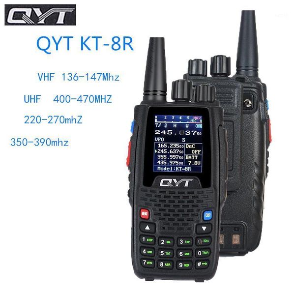

walkie talkie qyt quad band handheld kt-8r 4band 3200mah bigger battery outdoor intercom uv two-way radio1