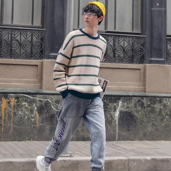 

men's sweaters casual men's sweater o-neck plus velvet knittwear 2021 autumn mens pullovers pullover long sleeve a1013 h1, White;black