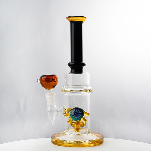 Heady Dab Rig Chuveiro PercóstaHs 14mm feminino articulação de vidro bong grossa água tubos de água reta tubo bongs com a tigela CS1223