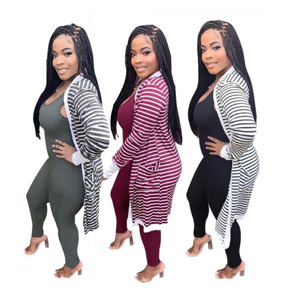 

women's trench coats women striped printed cashmere cardigan long coat, Tan;black