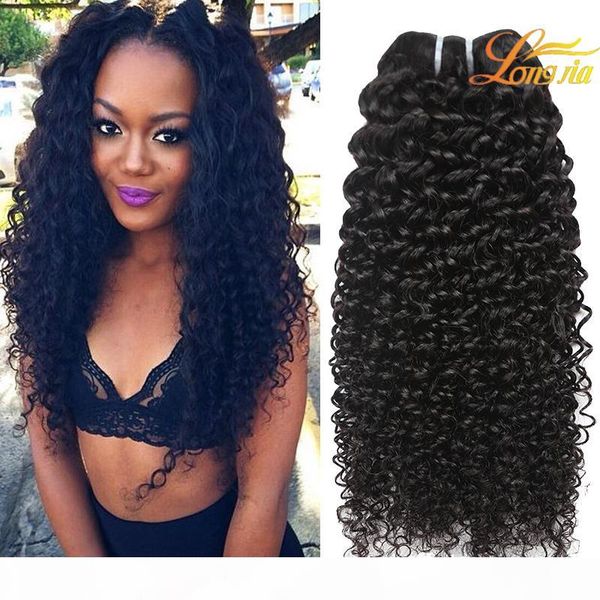 

factory price peruvian virgin human kinky curly hair extension unprocessed kinky curly dyable natural color #1b ing, Black