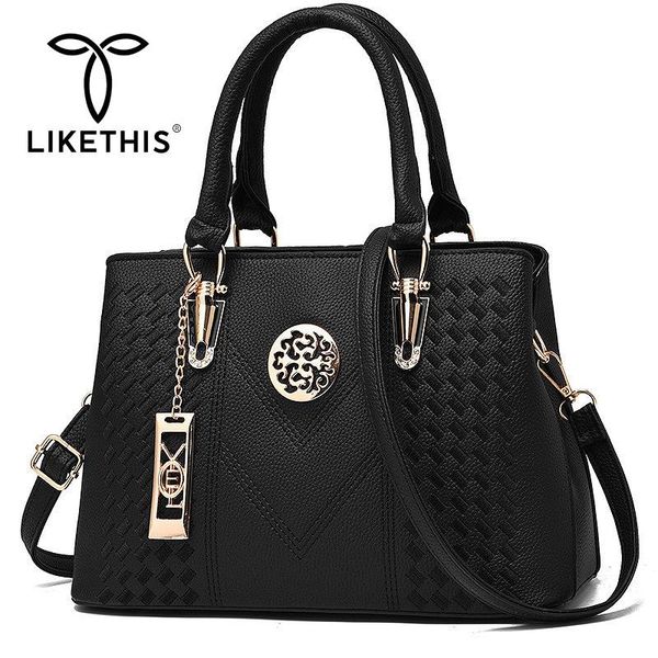 

likethis handbags women luxury leather bags designer shoulder crossbody bags multifunction tote sac main femme torebki damskie