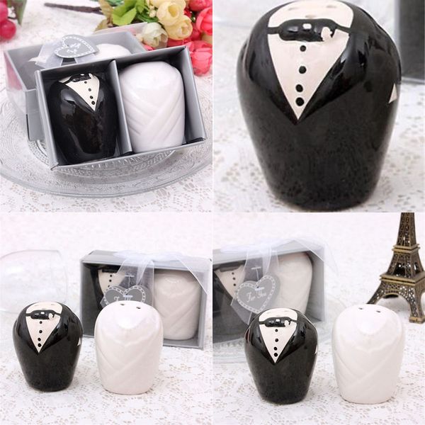 

seasoning pot bride and groom dresses pattern spice jar wedding favors giveaways gift salt pepper bottle home furnishing articles 3 5tza p1