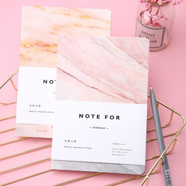 

notepads 80 pages note for silence book marble designs empty notebook diary school office supply stationery carnet cuaderno gift1, Purple;pink