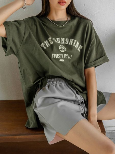 

dazy letter graphic drop shoulder tee y1hu#, White