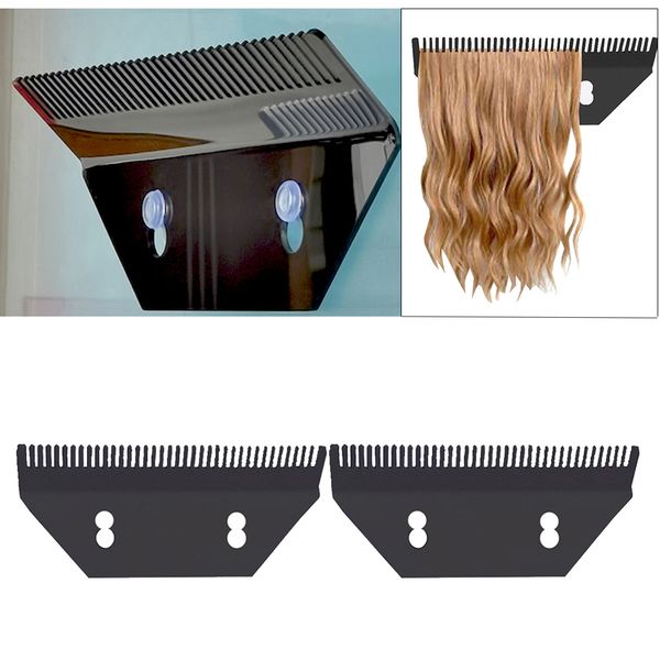 

acrylic hair extensions wigs display holder hanger rack black 30x10cm