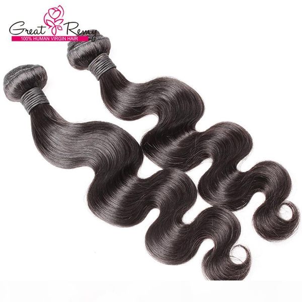 

3pcs lot 8-34 inch human hair weave dyeable natural color wavy indian hair body wave hair weaves greatremy hairextensions, Black